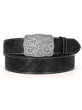Women’s LEACOOLKEY Western Leather Belt~Embossed~Size OS